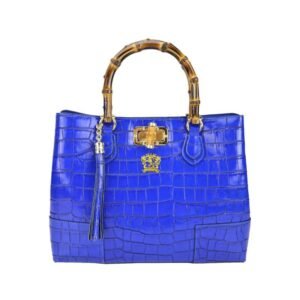 Blue Crocodile Leather Bag